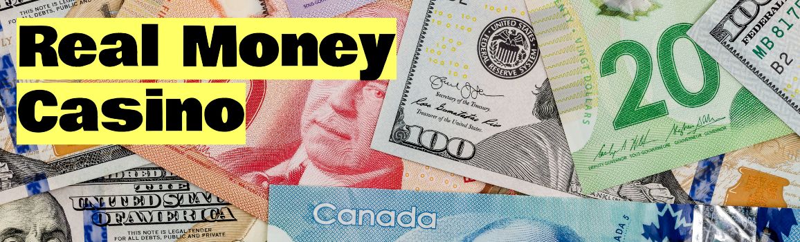 canadian and american dollars as background